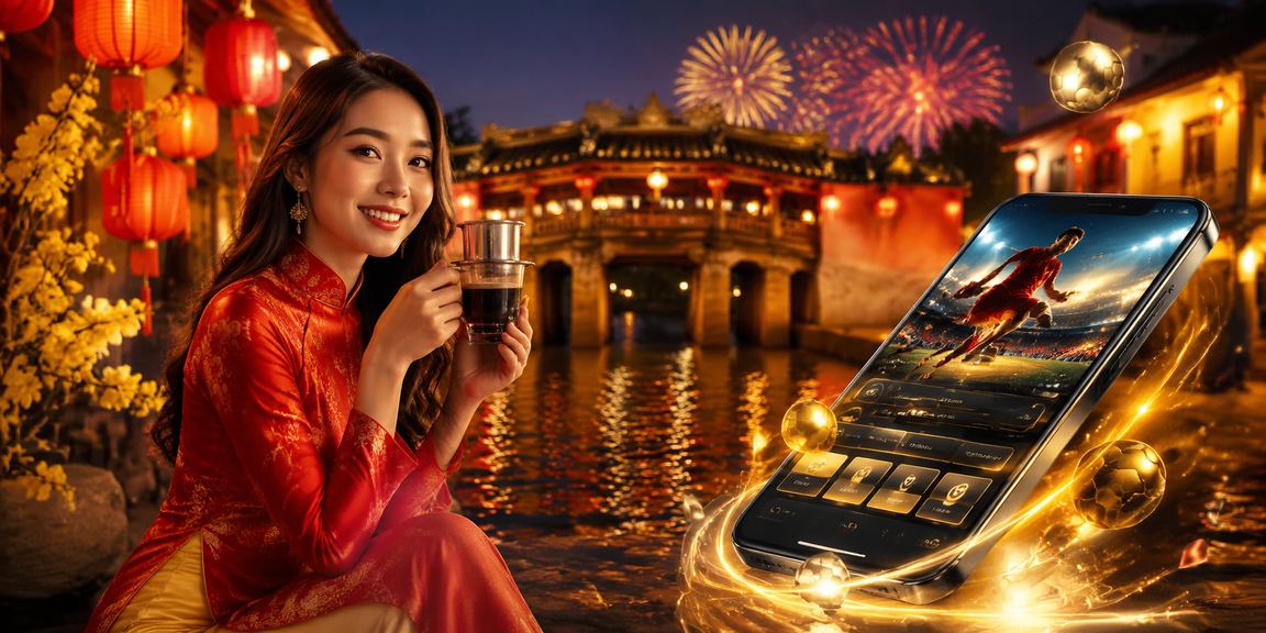 Người chơi cá cược thể thao tại Hội An với áo dài truyền thống